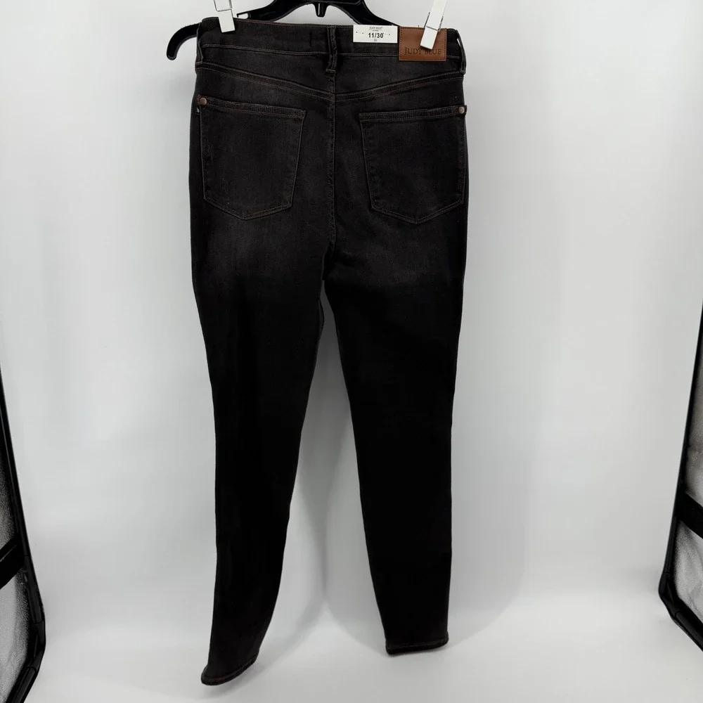 Judy Blue High Waist Skinny Jeans Black Wash Denim Women's Size 11/30 NEW - Picture 10 of 10
